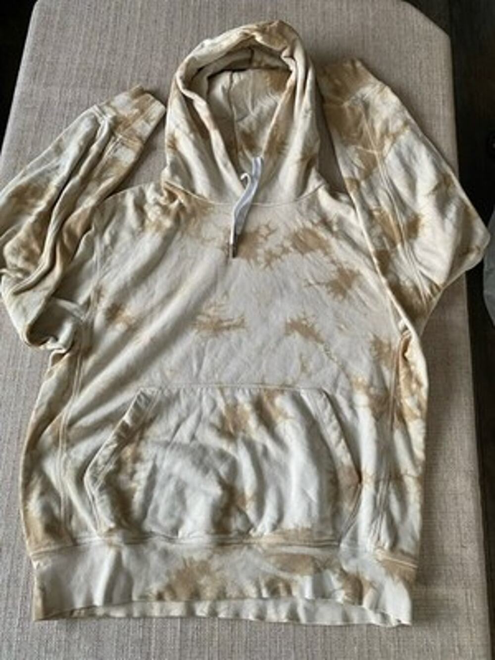 Rag & Bone Organic Cotton Tie Dye Hoodie Sweatshirt Womens Size M Tan Beige